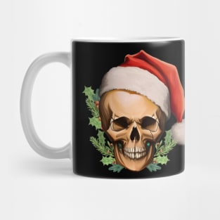 skeleton santa skull christmas Mug